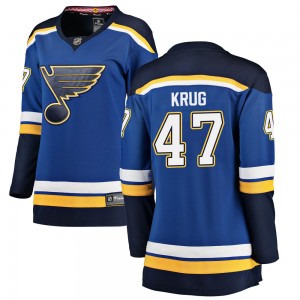 Women's Fanatics Branded St. Louis Blues Torey Krug Blue Home Jersey - Breakaway