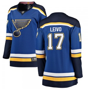 Women's Fanatics Branded St. Louis Blues Josh Leivo Blue Home Jersey - Breakaway