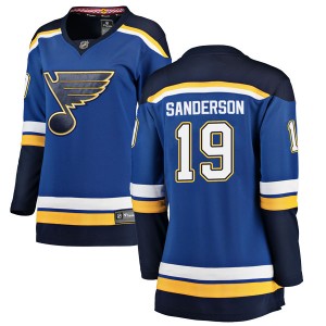 Women's Fanatics Branded St. Louis Blues Derek Sanderson Blue Home Jersey - Breakaway