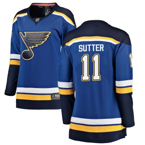 Women's Fanatics Branded St. Louis Blues Brian Sutter Blue Home Jersey - Breakaway