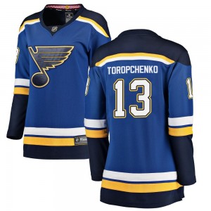 Women's Fanatics Branded St. Louis Blues Alexey Toropchenko Blue Home Jersey - Breakaway