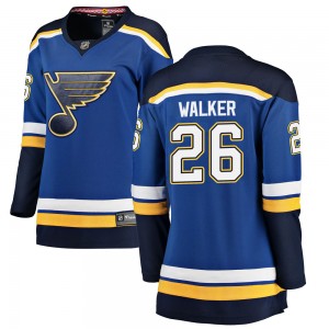 Women's Fanatics Branded St. Louis Blues Nathan Walker Blue Home Jersey - Breakaway