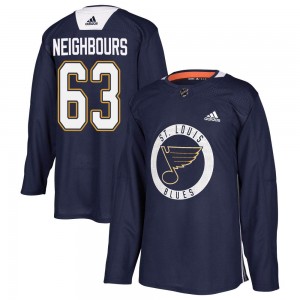 Men's Adidas St. Louis Blues Jake Neighbours Blue Practice Jersey - Authentic