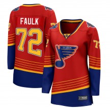 Women's Fanatics Branded St. Louis Blues Justin Faulk Red 2020/21 Special Edition Jersey - Breakaway